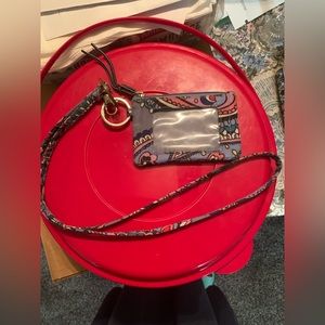 VERA BRADLEY ZIP ID CASE AND LANYARD COMBO KEYRING